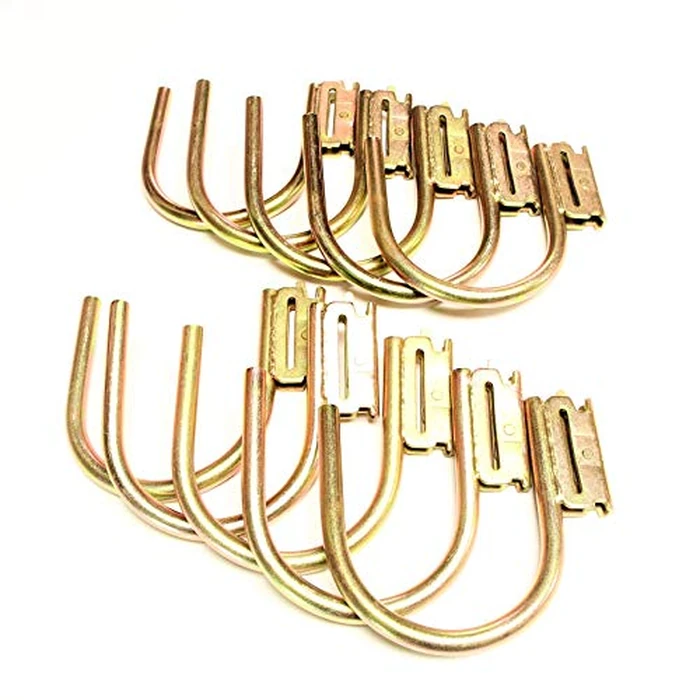 WorldPac (Pack of 10) Heavy Duty E Track 5" Finger J Hook Fitting Enclosed Trailer Cargo Management by WorldPac - Image 1
