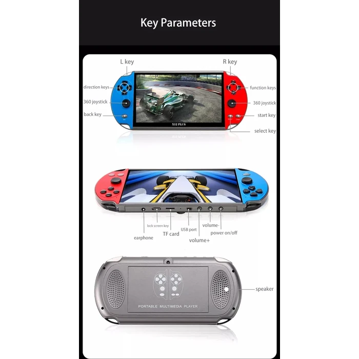 TCDSTAR Original factory 16GB Retro Handheld Games Player x 12 plus 10000games Portab 7 Inch e-book MP5 Video Game Consoles Birthday Gift for Adults and kids toy by TCDSTAR - Image 9