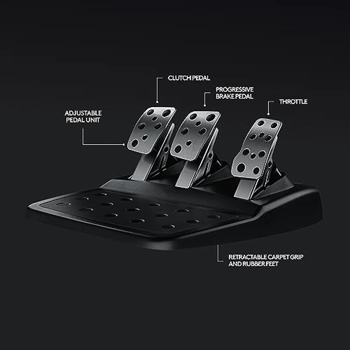 Logitech G920 Driving Force Racing Wheel and Floor Pedals, Real Force Feedback, Stainless Steel Paddle Shifters, Leather Steering Wheel Cover for Xbox Series X|S, Xbox One, PC, Mac - Black by Logitech G - Image 7