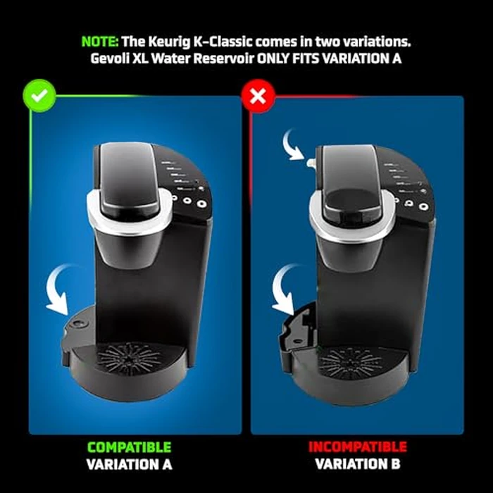 Gevoli XL Replacement Water Reservoir for Keurig K-Classic Coffee Maker [!Check Image 2 for Compatibility!] Extra Large 114 Ounce Tank for K50 / K55 Single Serve K-Cup Machines (11-19 Cups) by Gevoli - Used - Like New condition - US$40.47