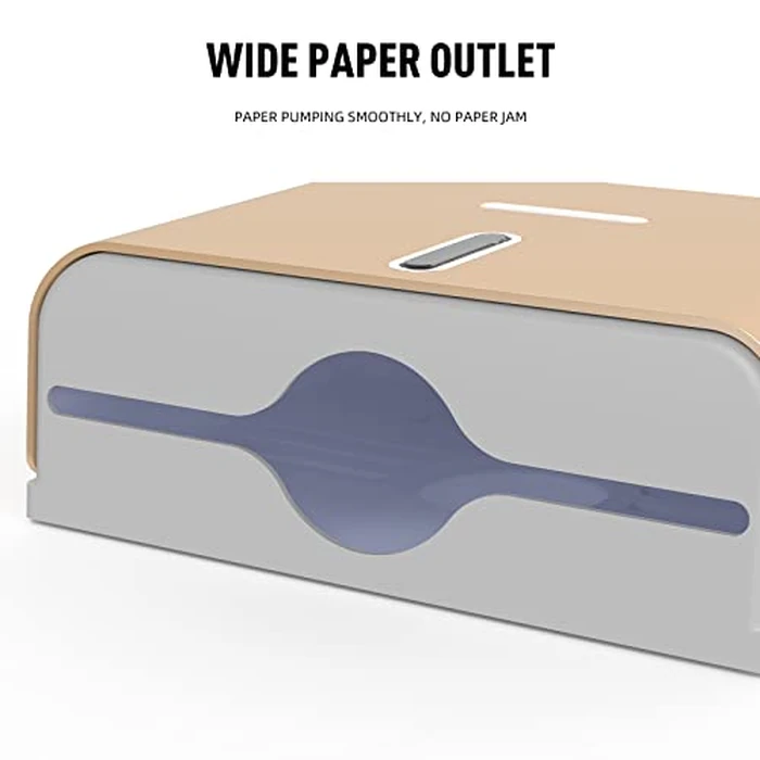 PLUSSEN Paper Towel Dispenser Wall Mount, Adhesive No Drilling Multifold Trifold C Fold Commercial Hand Towel Dispenser Gold by PLUSSEN - Image 5