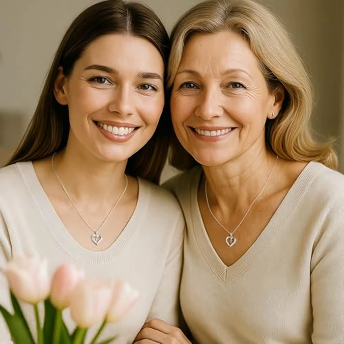 Turandoss Silver Heart Initial Necklace for Women - Trendy 14K-White-Gold-Plated Pendant Heart Letter J Necklace for Women Jewelry Gifts by Turandoss - Image 4