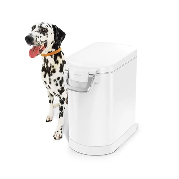 simplehuman 25 Liter, 27 lb / 12.2 kg Medium Pet Food Storage Container for Dog Food, Cat Food, and Bird Feed, White by simplehuman - Image 2