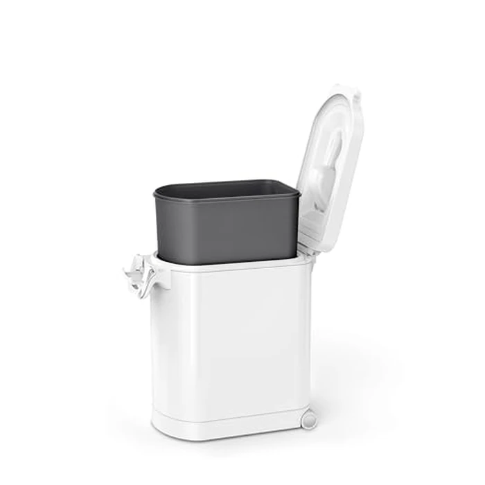 simplehuman 25 Liter, 27 lb / 12.2 kg Medium Pet Food Storage Container for Dog Food, Cat Food, and Bird Feed, White by simplehuman - Image 5