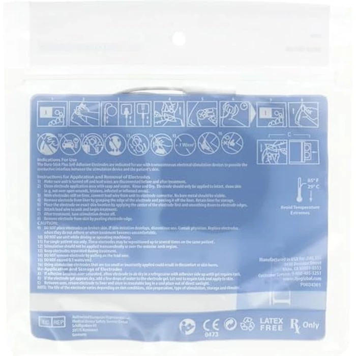 Chattanooga Dura-Stick Plus | Blue Foam Backing 2 inch Round - 10 Packs (4 Electrodes per Pack) - Total 40 Electrodes by Chattanooga - Image 2