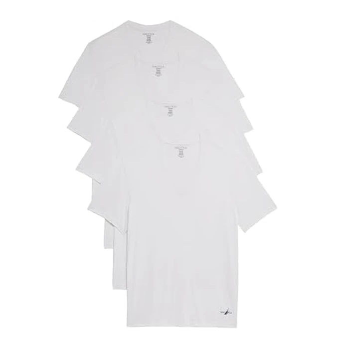 Nautica Men's 4-Pack Cotton Limited Edition V-Neck T-Shirts by Nautica - Used - Like New condition