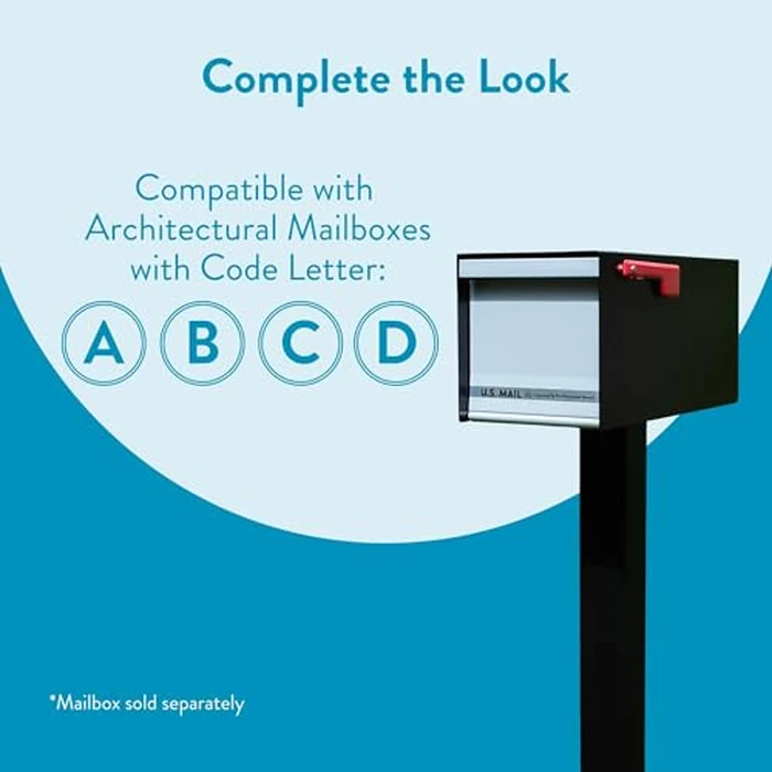 Architectural Mailboxes Brighton Aluminum Mailbox Post, Compatibility Code A, B, C, D, BP000BAM, Black by ARCHITECTURAL MAILBOXES - Image 3