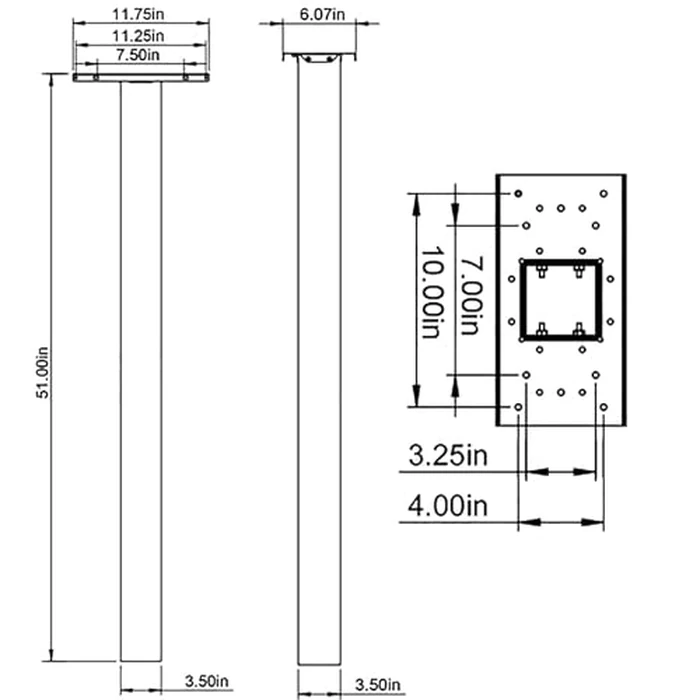 Architectural Mailboxes Brighton Aluminum Mailbox Post, Compatibility Code A, B, C, D, BP000BAM, Black by ARCHITECTURAL MAILBOXES - Image 6