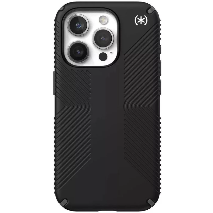 Speck Presidio2 Grip Series Phone Case for MagSafe for iPhone 15 Pro - Black by Speck - Refurbished - Acceptable condition