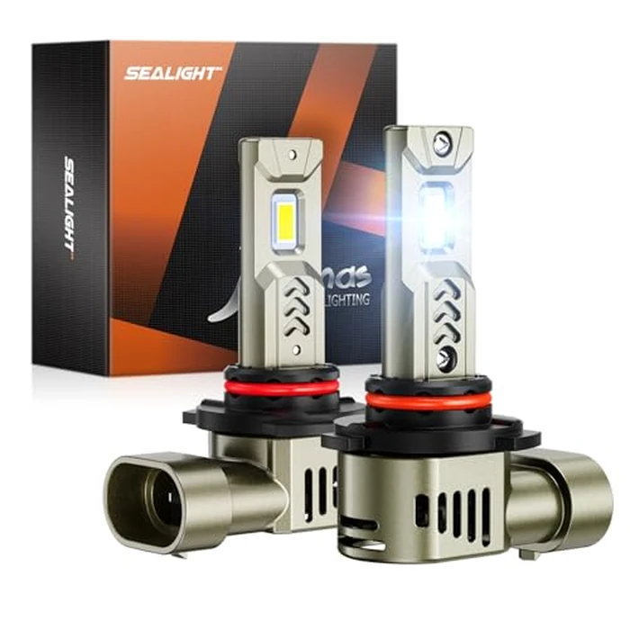 SEALIGHT 2026 Brightest 9005 HB3 LED Headlight Bulbs, 80,000LM 1200% Brighter, 6500K Cool White, 1:1 Halogen Size Wireless, 3 Min Plug and Play Halogen Replacement Conversion Kit, Pack of 2 by SEALIGHT - Used - Very Good condition