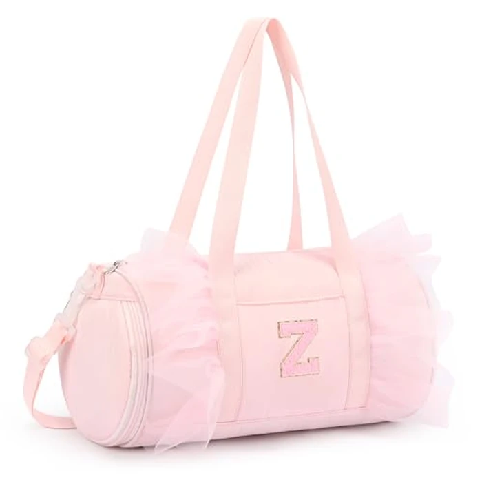 mibasies Dance Bag for Girls 4-6: Kids Duffle Bag - Ballet Bags for Girls 4-6 - Personalized Letter Girls Gifts Pink Z by mibasies - Used - Like New condition - US$17.76