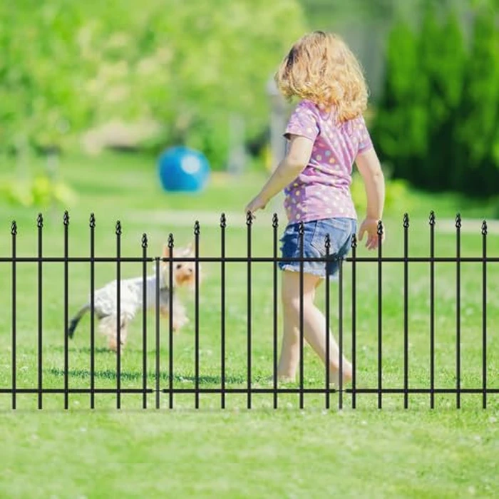 FOREHOGAR Metal Garden Fence 26 in H x 20ft L, 10 Panels + 11 Stakes Border Dog Fence Panels Animal Barrier, No Dig Garden Fencing for Yard Patio Flower Bed Lawn Outdoor, Arch Black by FOREHOGAR - Image 5