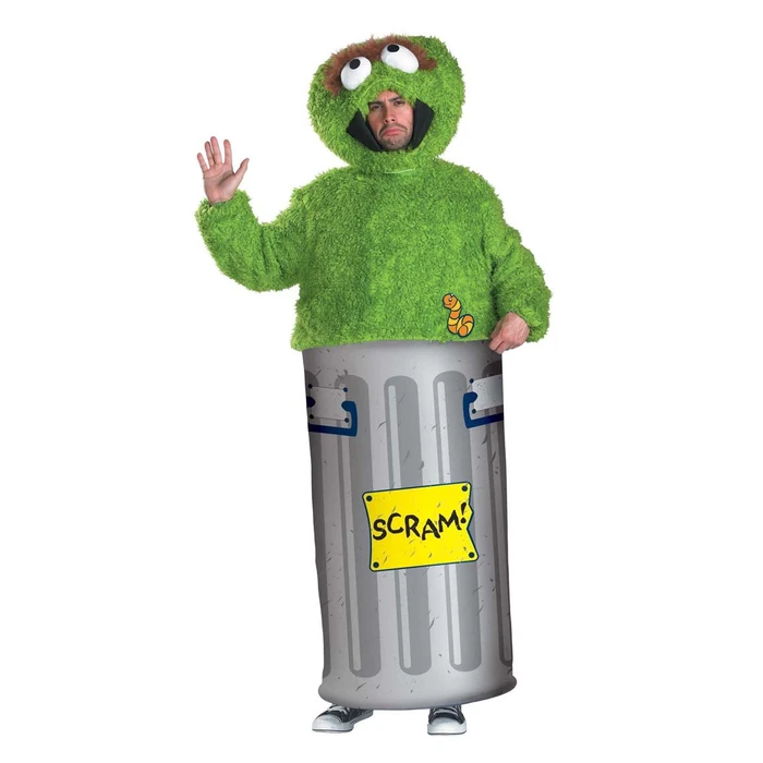 Disguise Mens Oscar The Grouch Adult Sized Costumes, Green, X-Large 42-46 US by Disguise Costumes - Image 2