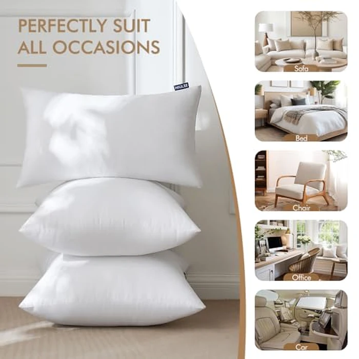 MIULEE 20x20 Inches Pillow Inserts Pack of 2, Decorative Throw Pillow Inserts for Couch by MIULEE - Image 6