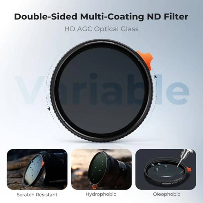 K&F CONCEPT 77mm True Color & Ultra Low Reflectivity ND2-32 | (1-5 Stops) Variable Neutral Density ND Lens Filter with 28 Multi-Layer Coatings (Nano-X Series) by K&F CONCEPT - Image 6