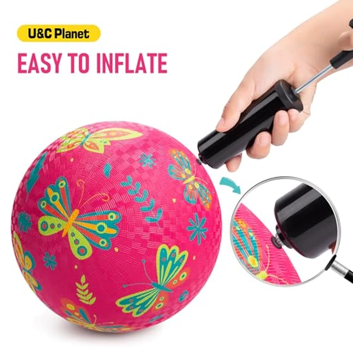 U&C Planet Playground Balls for Toddlers 1-3, 2 Pack 8.5 inch Kickball for Kids Outdoor Indoor, Catoon Balls with Unicorn Butterfly, Child Gift for Boys Girls 1-3 3-5 5-10 by U&C Planet - Image 5