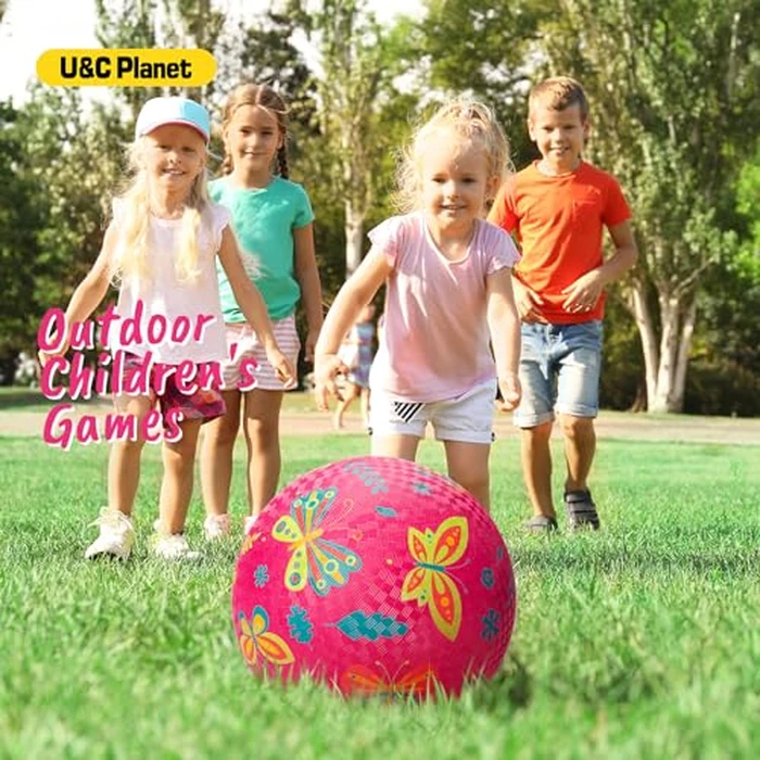 U&C Planet Playground Balls for Toddlers 1-3, 2 Pack 8.5 inch Kickball for Kids Outdoor Indoor, Catoon Balls with Unicorn Butterfly, Child Gift for Boys Girls 1-3 3-5 5-10 by U&C Planet - Image 8
