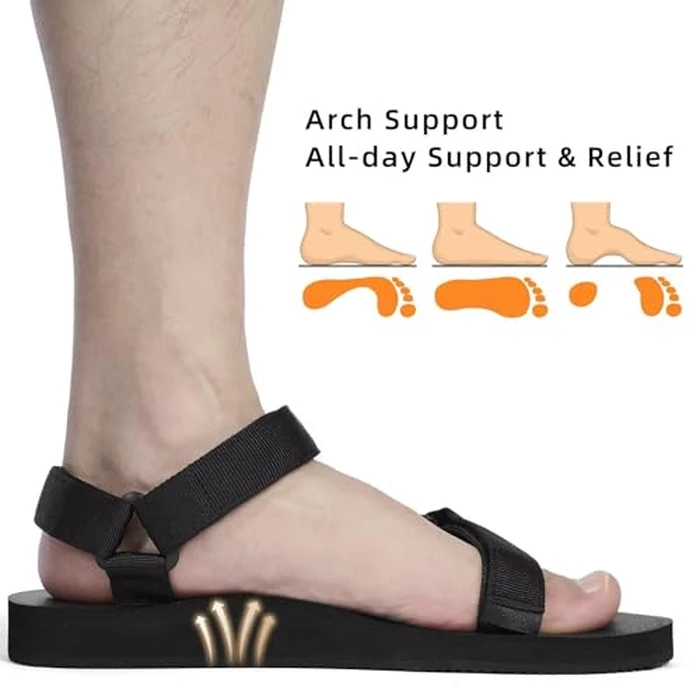 YOCCI Men's Water Sandals Arch Support Hiking Sport Sandal Beach Outdoor Athletic Summer Shoes by YOCCI - Image 2