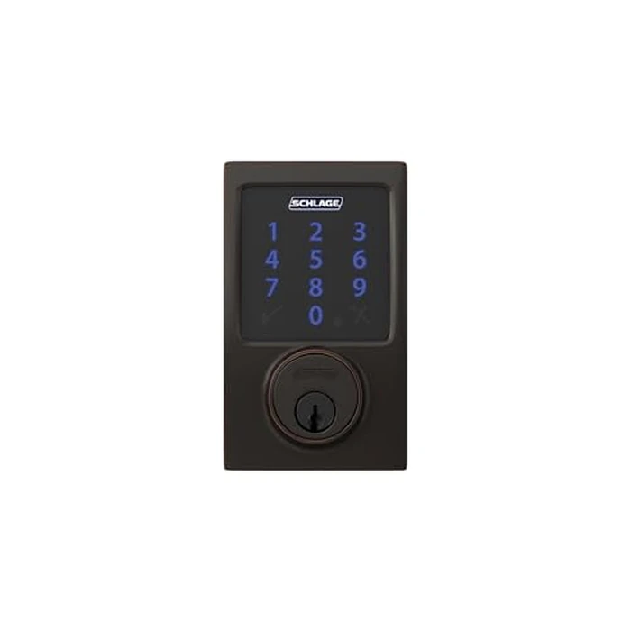 Schlage Connect Smart Deadbolt Lock with Touchscreen Keypad, Keyless Front Door Entry, Z-Wave Plus Compatible, Aged Bronze, BE469ZP CEN 716 by SCHLAGE - Image 8