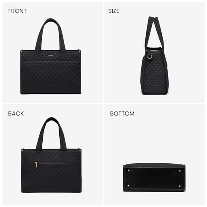 LOVEVOOK Laptop Tote Bag for Women,Canvas Work Tote Bag for Women with Clutch Purse,15.6 Inch Computer Briefcase Bag,Professional Teacher Business Office Bag,Lightweight Shoulder Travel by LOVEVOOK - Image 8