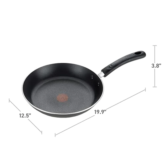 T-Fal Experience Nonstick Fry Pan 12.5 Inch, Induction, Oven Broiler Safe 400F, Non Stick Frying Pan, Skillet, Kitchen Egg Pan, Omelet Pan, Cookware, Pots and Pans, Home, Dishwasher Safe, Black by T-Fal - Image 7