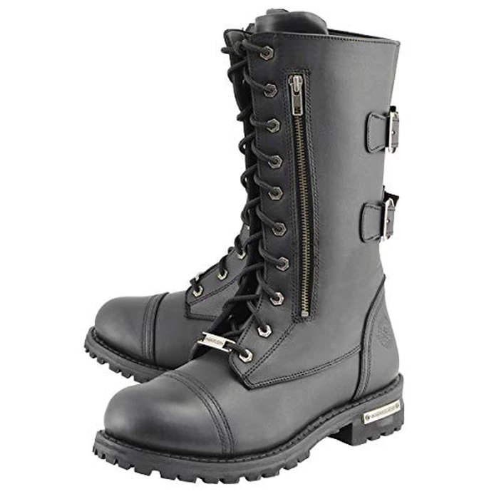 Milwaukee Leather Men’s 13-Inch-Tall Tactical Black Lace-Up Leather Boots Zipper w/Storage Pocket MBM9069-13 by Milwaukee Leather - Image 5