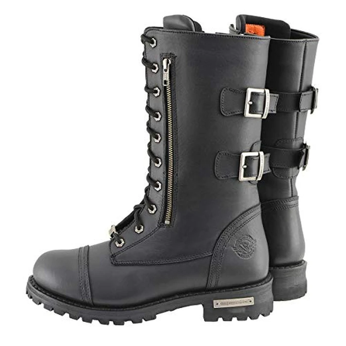 Milwaukee Leather Men’s 13-Inch-Tall Tactical Black Lace-Up Leather Boots Zipper w/Storage Pocket MBM9069-13 by Milwaukee Leather - Image 6