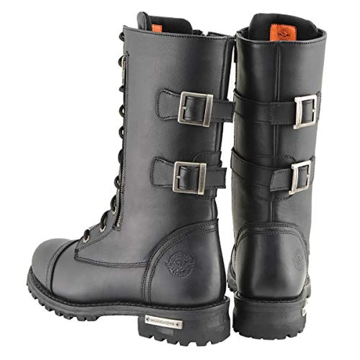 Milwaukee Leather Men’s 13-Inch-Tall Tactical Black Lace-Up Leather Boots Zipper w/Storage Pocket MBM9069-13 by Milwaukee Leather - Image 7