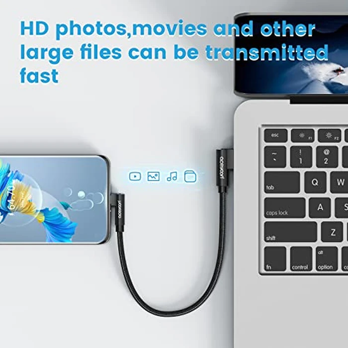 aceyoon [3 Pack Right Angle USB Type C Charger Cable, 0.6ft Braided 90 Degree Elbow Charger Dual L Shape USBC Cable for iPhone 15 Pro Max Plus, Samsung Galaxy S9 S10, Pixel 2 3 3XL, P30 P20 Mate20 by aceyoon - Image 5