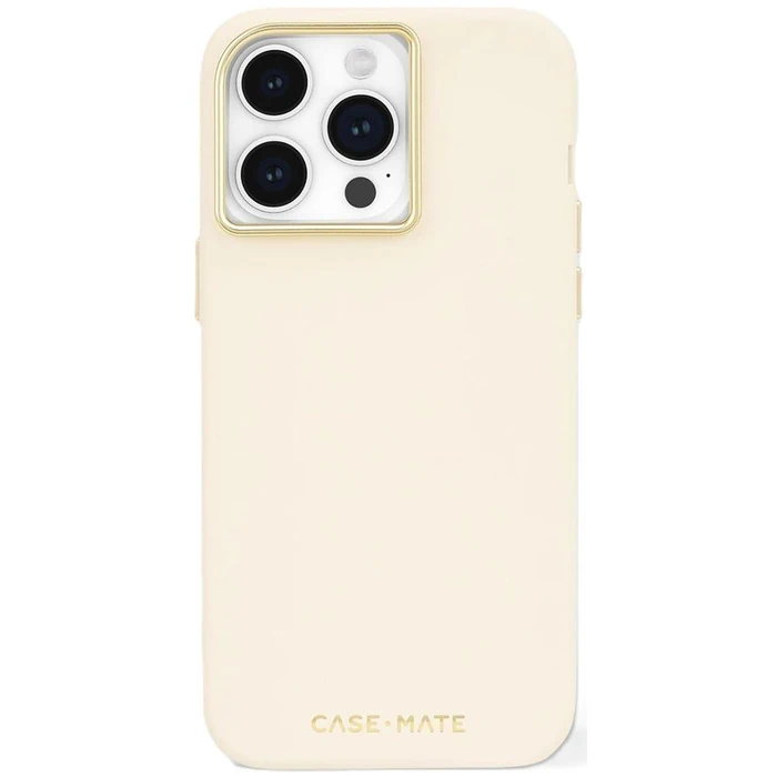 Case-Mate Silicone Phone Case with MagSafe for iPhone 15 Pro Max - Beige by Case-Mate - Refurbished - Brand New condition