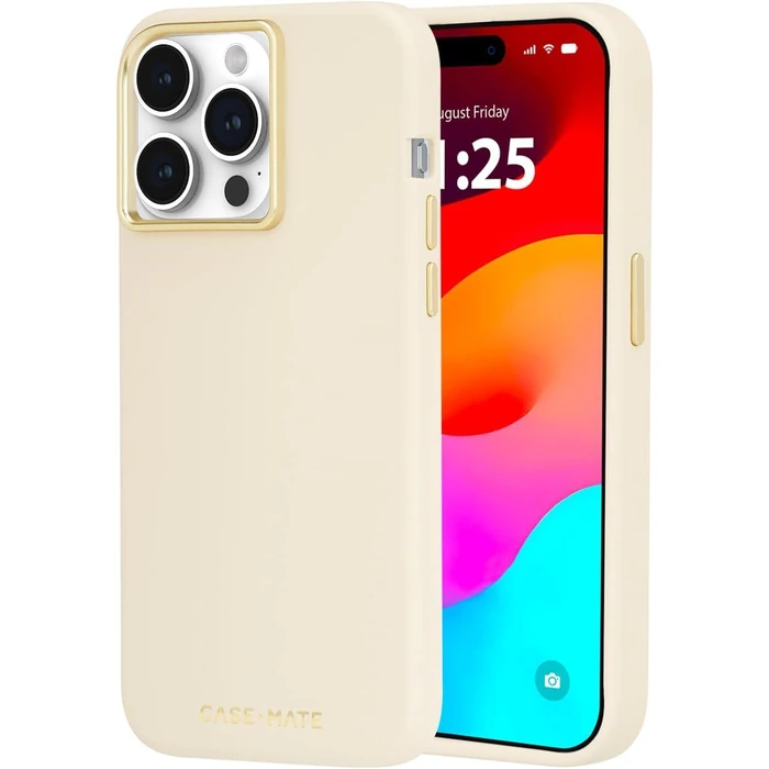 Case-Mate Silicone Phone Case with MagSafe for iPhone 15 Pro Max - Beige by Case-Mate - Image 2