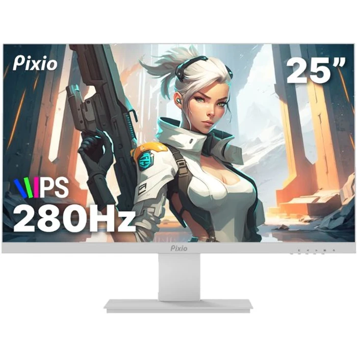 Pixio PX259 Prime Gaming Monitor 25" - White - 25 Inch by Pixio - Refurbished - Excellent condition - US$145.98