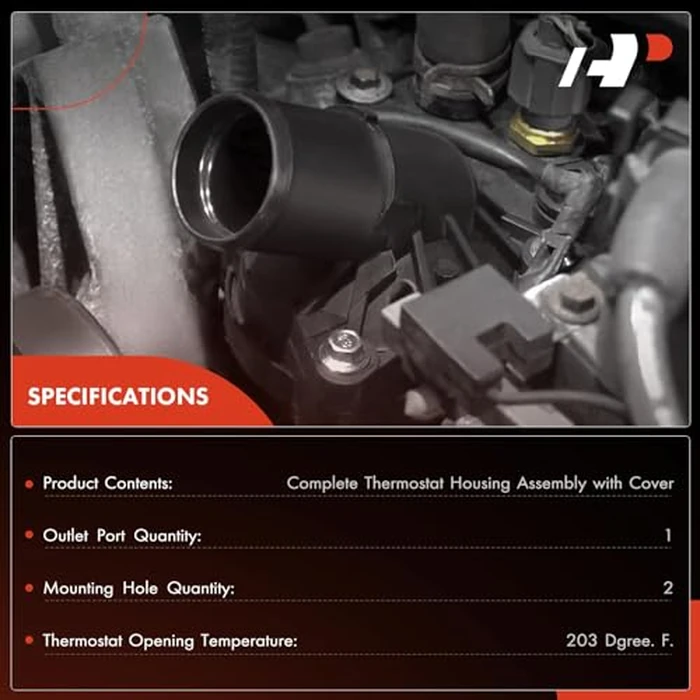 A-Premium Engine Coolant Thermostat Housing Assembly Compatible with Chrysler 300 Dodge Challenger Charger 2011-2021 V6 3.6L by A-premium - Image 2