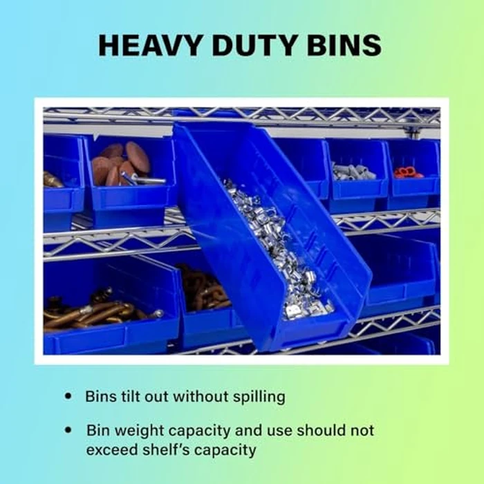 Akro-Mils 30164 24-Inch by 6-Inch by 4-Inch Plastic Nesting Shelf Bin Box, Red, Case of 6 by Akro-Mils - Image 4