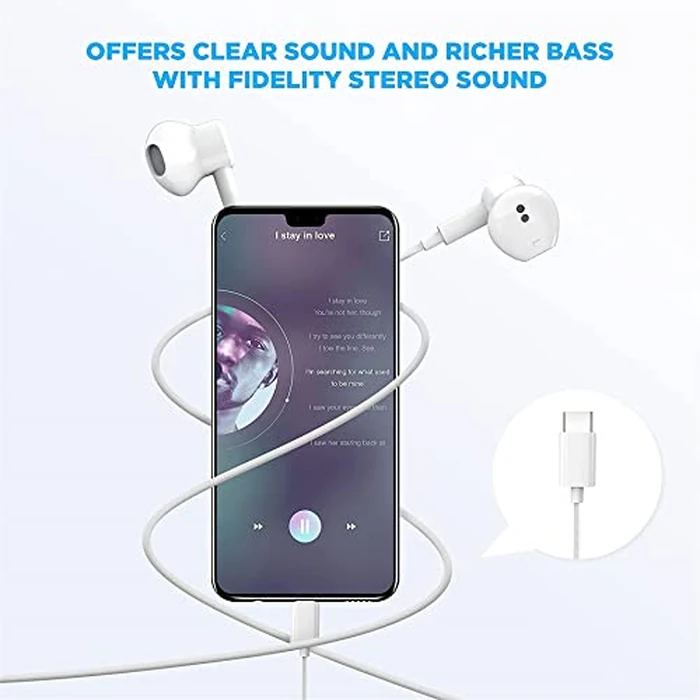 2 Pack-USB C Headphones for iPhone 17/16/15 Earbuds USB C Wired Earphones with Mic & Remote Control Noise Cancelling for iPhone 15, iPad Pro, Galaxy S23/S22/S21/S20/Ultra Note 10/20, Pixel 7/6/6a/5/4 by Nimizo - Image 4