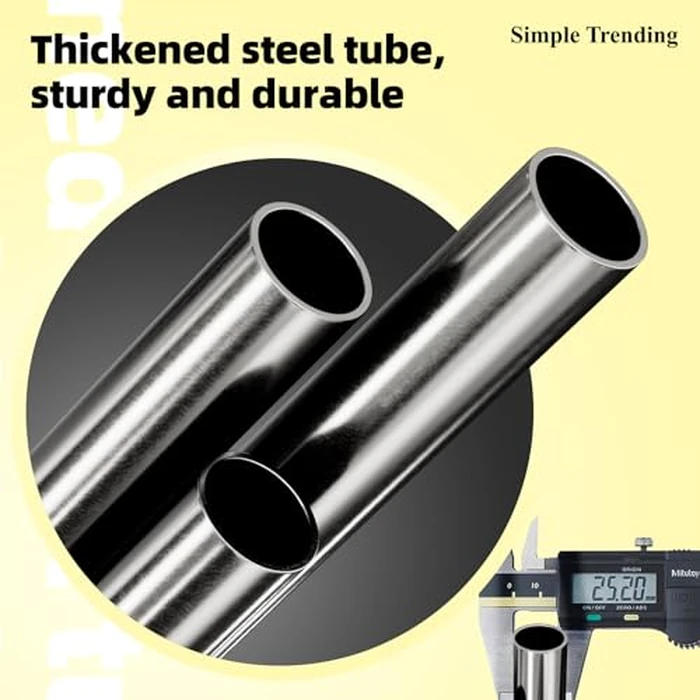 Simple Trending Industrial Grade Z Base 70in extra long Clothes Garment Rack, Commercial Grade Rolling Clothing Rack, Heavy Duty 450lb Load with Wheels, Chrome by Simple Trending - Image 5