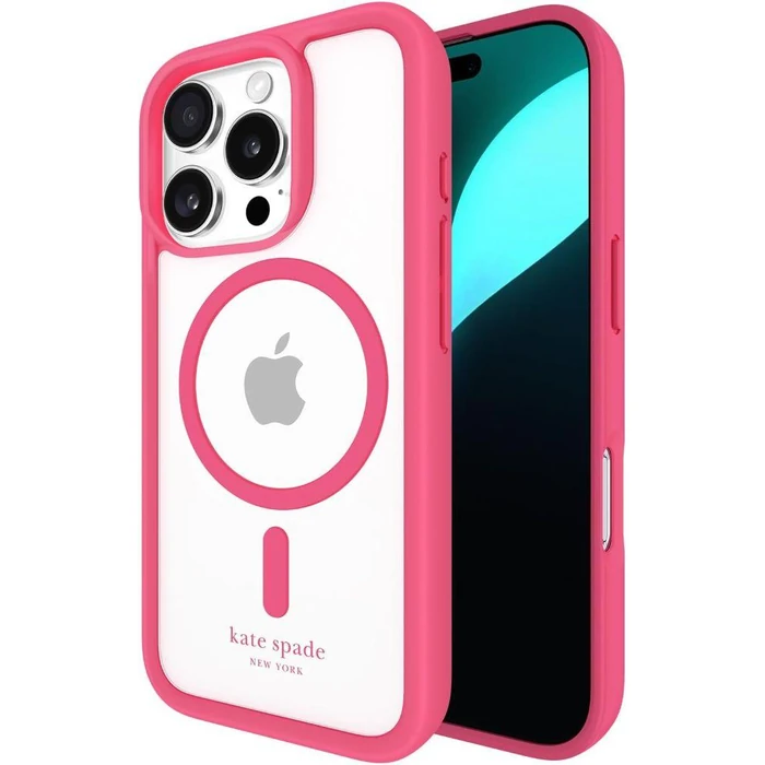 Kate Spade Ultra Protective Phone Case with MagSafe for iPhone 16 Pro - Pom Pom Pink by Kate Spade - Refurbished - Premium condition - US$20.43