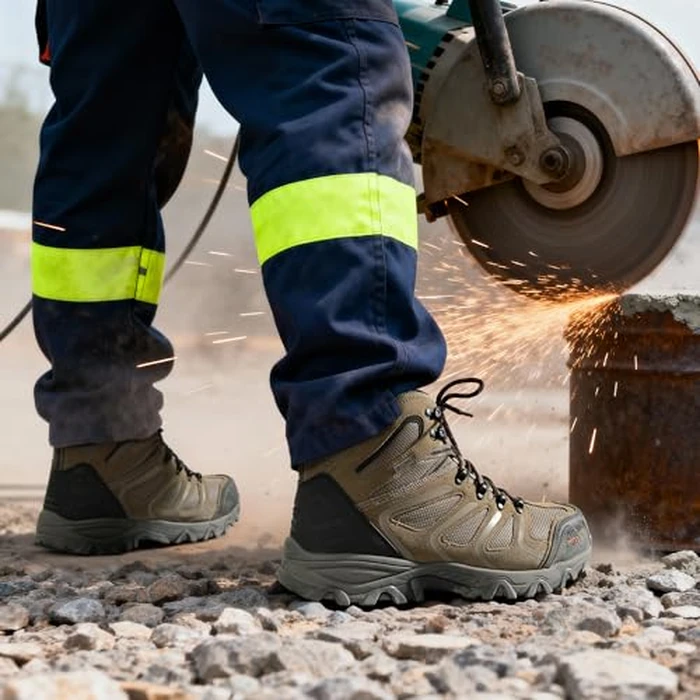 NORTIV 8 Men's Industrial Boots - Classic Comfort,Size 9,Taupe,160448_M-STEEL by NORTIV 8 - Image 2