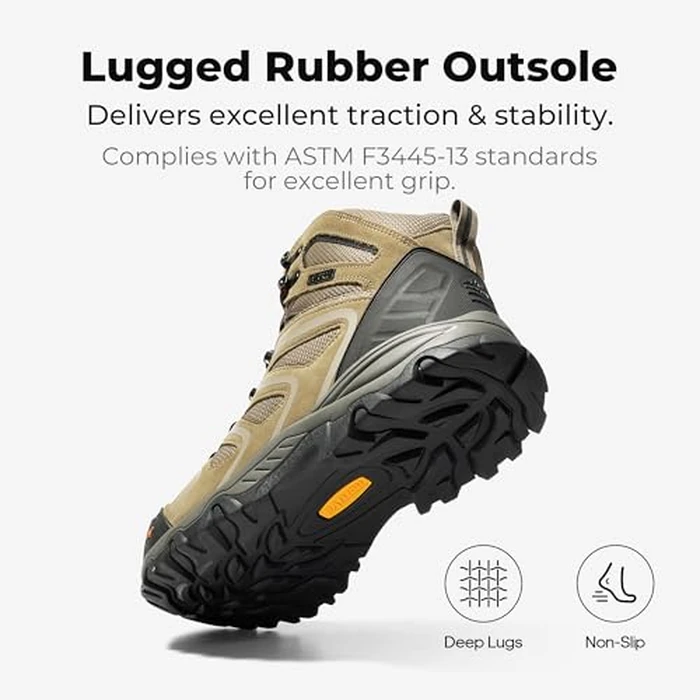 NORTIV 8 Men's Industrial Boots - Classic Comfort,Size 9,Taupe,160448_M-STEEL by NORTIV 8 - Image 5