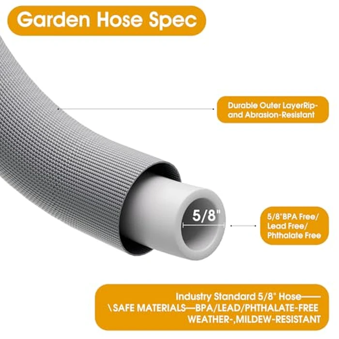 GUKOK Garden Hose 100 FT, Non-Expanding Water Hose, Ultra-Light & Flexible, Burst-Resistant, Kink-Free, High-Pressure Garden Hose All-Weather Use for Lawns, Gardens, and Outdoor Cleaning by GUKOK - Image 2