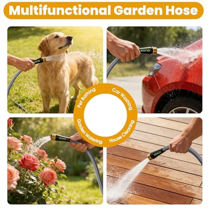 GUKOK Garden Hose 100 FT, Non-Expanding Water Hose, Ultra-Light & Flexible, Burst-Resistant, Kink-Free, High-Pressure Garden Hose All-Weather Use for Lawns, Gardens, and Outdoor Cleaning by GUKOK - Image 8