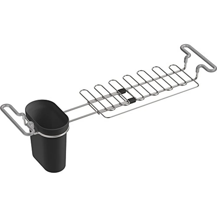 Kohler K-5473-CHR Multi-Purpose Over-The-Sink Drying Rack, Caddy with Kitchen Towel Bar Holder, Soaking Cup. Expandable 14.6" to 17.6", 17.625 x 5 x 5.25, Charcoal by Kohler - Used - Very Good condition