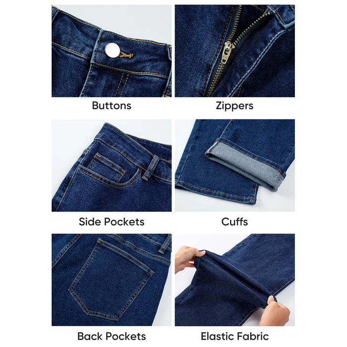 JMIERR Mens Jeans Baggy Y2K 2026 Streetwear Wide Leg Stretch Denim Pants Loose Fit Vintage Baggy Pants Trousers with Five Pockets Fall Clothes, L, Navy Blue by JMIERR - Used - Like New condition