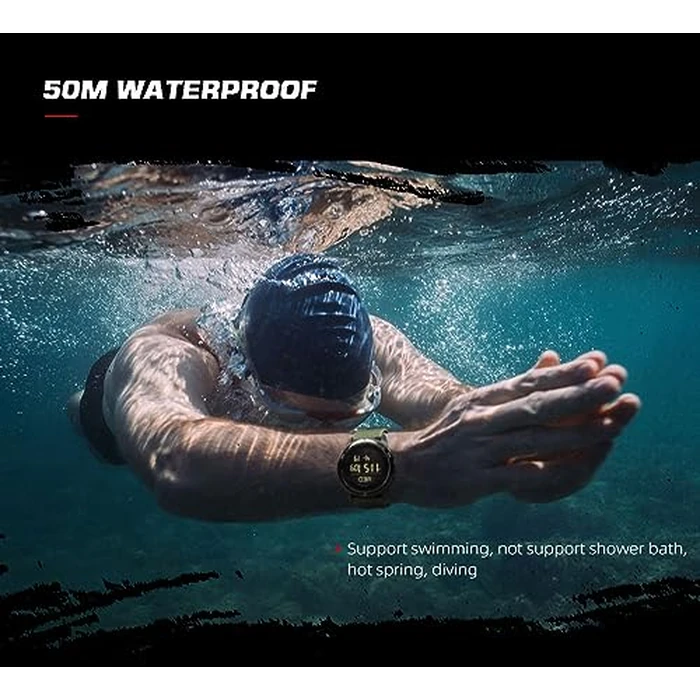 NORTH EDGE Men's Watches Military Watches for Men Carbon Fiber Waterproof for Men Date Display Nylon Army Tactical Sports Minimalist (Black/Black, 45) by NORTH EDGE - Image 7