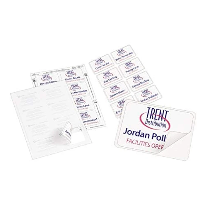 AVERY Flexible Name Badges for Laser and Inkjet Printers, 3-3/8" x 2-1/3", Matte White, Rectangle, 400 Pack (5395) by Avery - Image 2