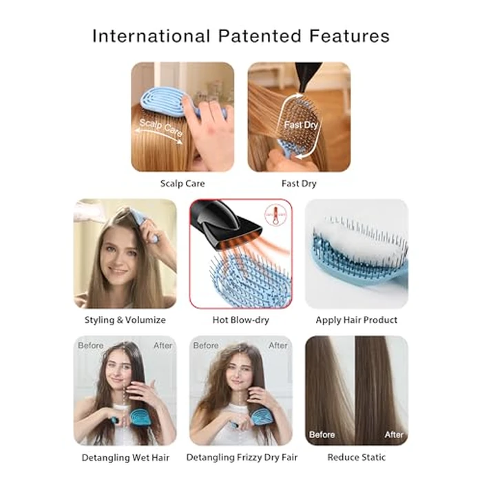 NuWay 4HAIR U.S. Patented Vented TravelC for All Hair Types is Hair Dryer Safe (Baby Blue) by NuWay 4Hair - Image 5