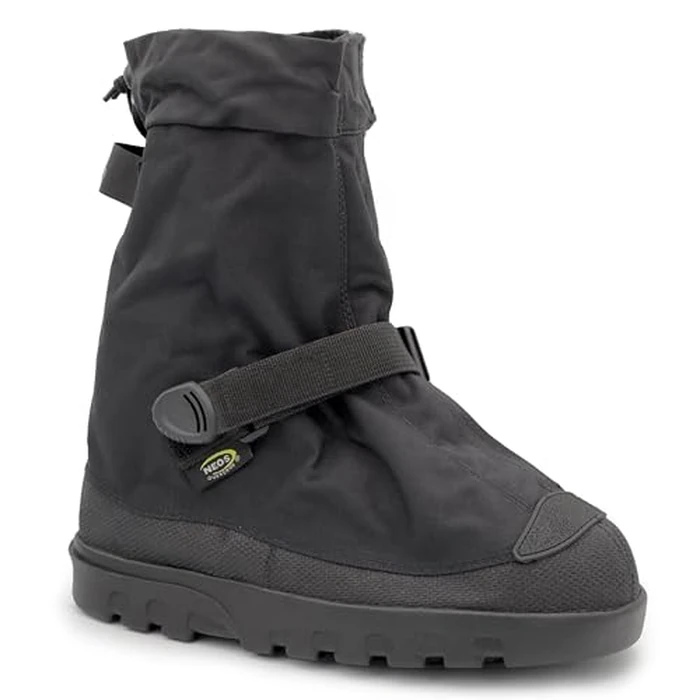 NEOS 10" Voyager Nylon All-Season Overboots, Black, Size XXXL, Wind Resistant and Waterproof Boot Covers, Lightweight, Comfortable Fit, Ultra-Aggressive Tread by NEOS - Used - Acceptable condition