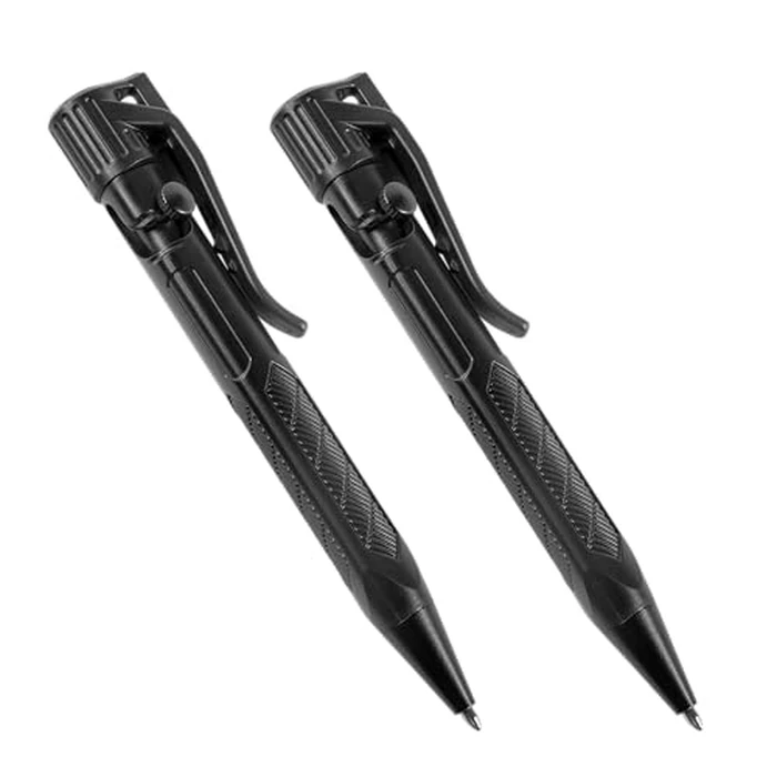 Rite in the Rain Weatherproof Black Mini Bolt-Action Pen - Black Ink, 2 Pack (No. 20K-2) by Rite in the Rain - Image 1