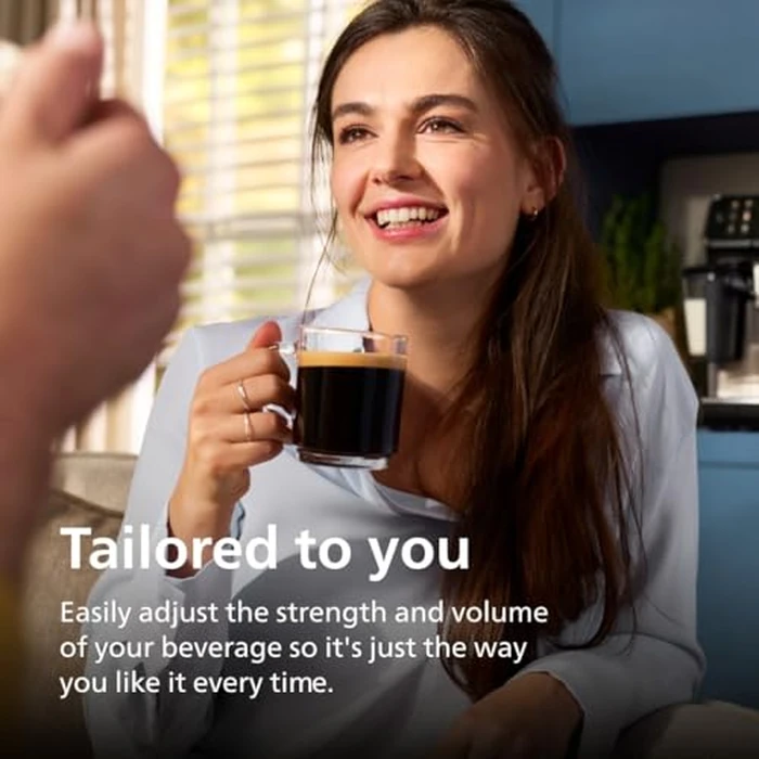 Philips 2200 Series Fully Automatic Espresso Machine, Classic Milk Frother, 2 Coffee Varieties, Intuitive Touch Display, 100% Ceramic Grinder, AquaClean Filter, Aroma Seal, Black (EP2220/14) by Philips - Image 6