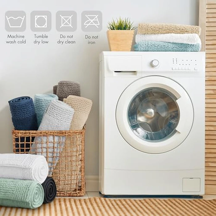 Madison Park Splendor Reversible 100% Cotton Tufted Bathroom Rug-3000 GSM Hotel Quality Luxurious Plush Medium Pile Bath Mat Absorbent, Quick Dry, Shower Room Décor, 24x44 White by Madison Park - Image 6